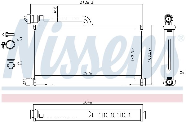 Nissens 70233 Радіатор пічки