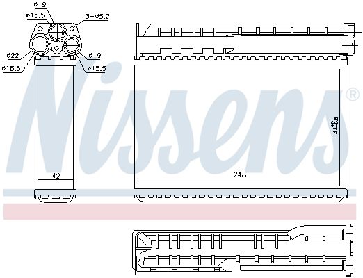 Nissens 70512 Радіатор пічки
