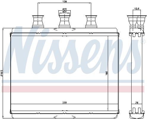 Nissens 70517 Теплообмінник, система опалення салону