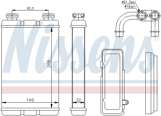 Nissens 70520 Радіатор пічки First Fit