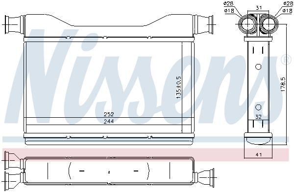Nissens 70528 Радіатор пічки