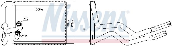 Nissens 707070 Теплообмінник, система опалення салону