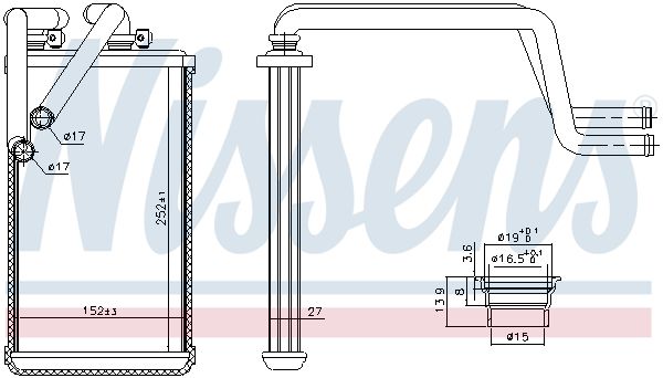 Nissens 707074 Теплообмінник, система опалення салону
