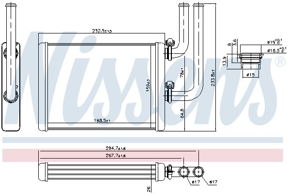 Nissens 707076 Радіатор пічки