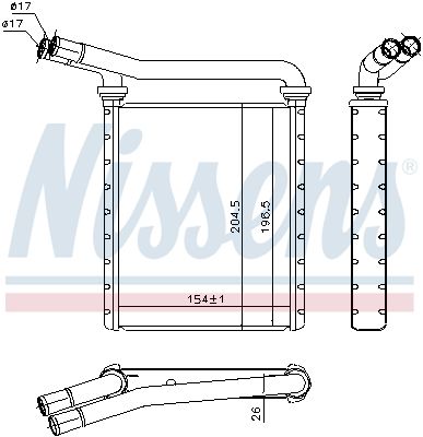 Nissens 707090 Радіатор пічки