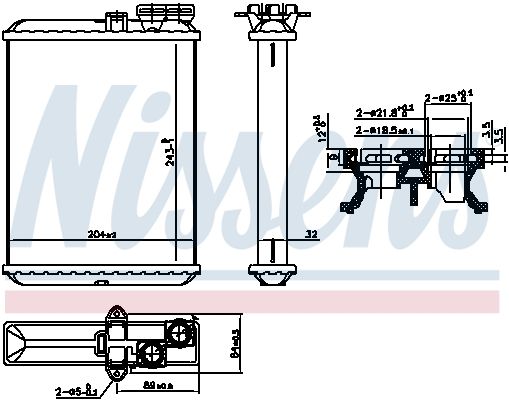 Nissens 707102 Радіатор пічки First Fit
