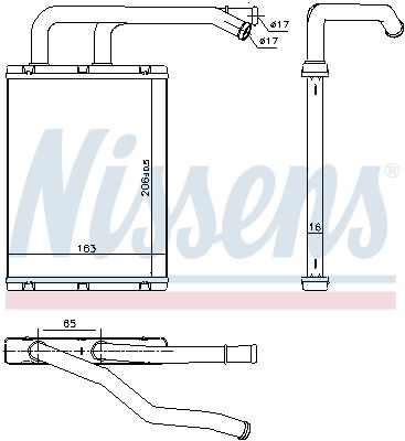 Nissens 707176 Радіатор пічки