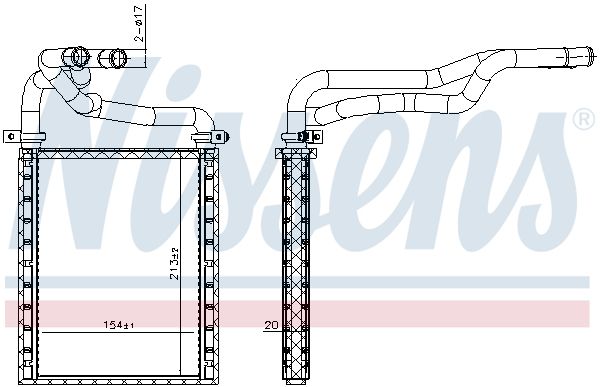 Nissens 707191 Радіатор пічки