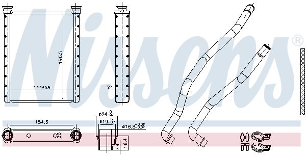 Nissens 707198 Теплообмінник, система опалення салону