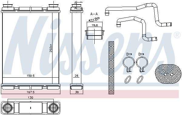 Nissens 707203 Теплообмінник, система опалення салону