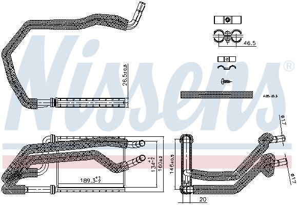 Nissens 707222 Теплообмінник, система опалення салону