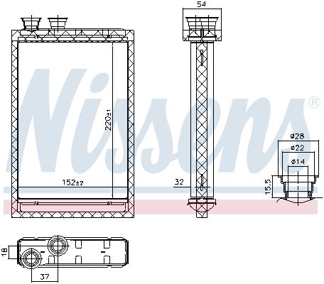 Nissens 707224 Радіатор пічки