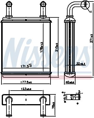 Nissens 707225 Радіатор пічки
