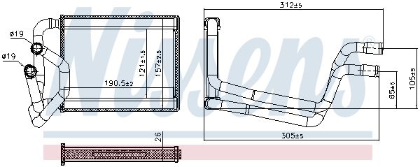 Nissens 707245 Радіатор пічки