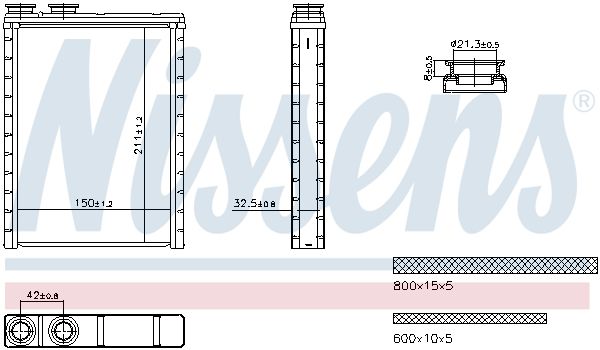 Nissens 707286 Теплообмінник, система опалення салону