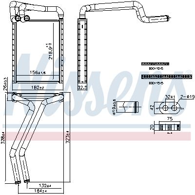 Nissens 707297 Радіатор пічки