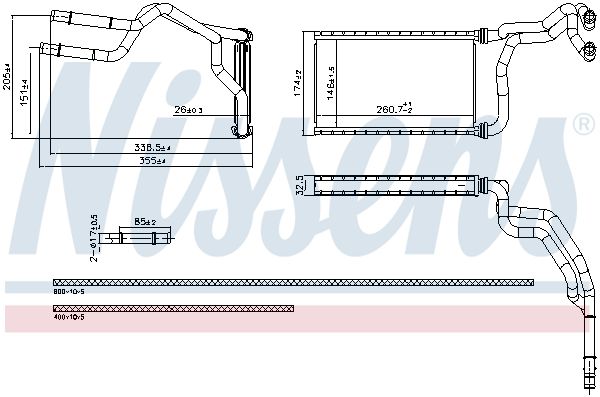Nissens 707300 Радіатор пічки