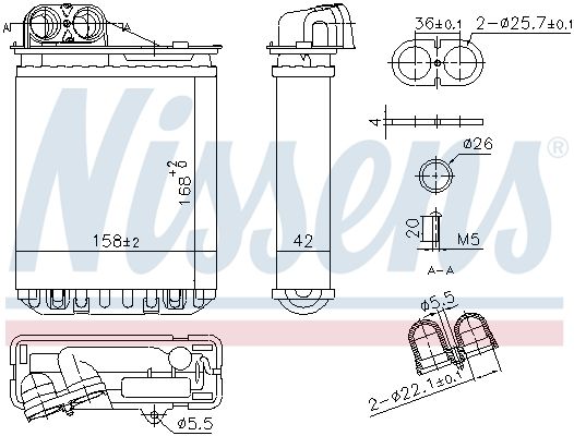 Nissens 707301 Теплообмінник, система опалення салону