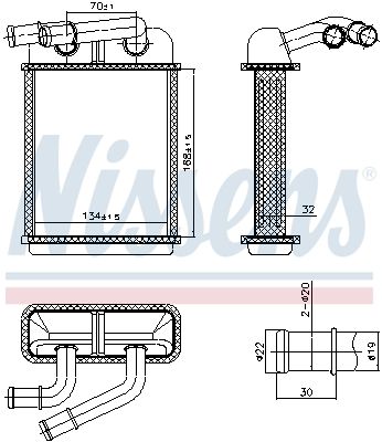 Nissens 707313 Радіатор пічки