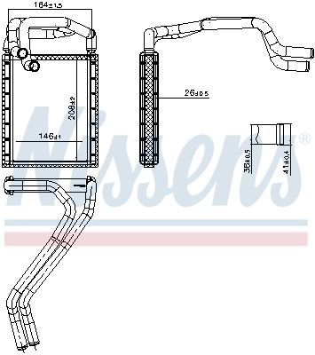 Nissens 707347 Теплообмінник, система опалення салону