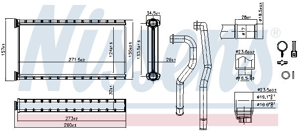 Nissens 707403 Теплообмінник, система опалення салону