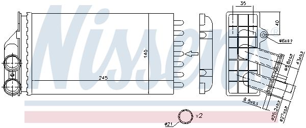 Nissens 71157 Теплообмінник, система опалення салону