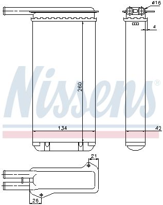 Nissens 71755 Теплообмінник, система опалення салону