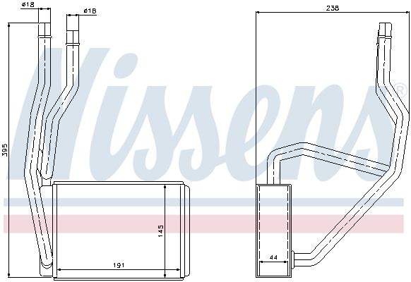 Nissens 71765 Теплообмінник, система опалення салону
