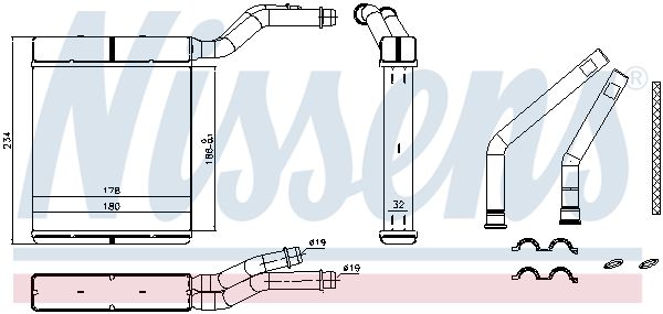 Nissens 71770 Теплообмінник, система опалення салону