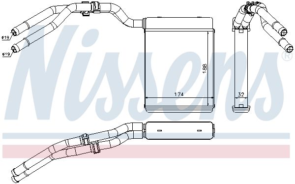 Nissens 71773 Теплообмінник, система опалення салону