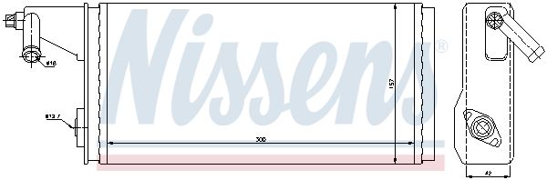 Nissens 71808 Теплообмінник, система опалення салону