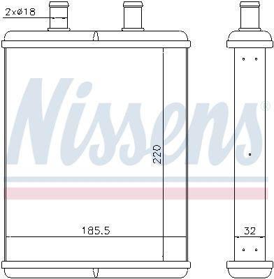 Nissens 71817 Теплообмінник, система опалення салону