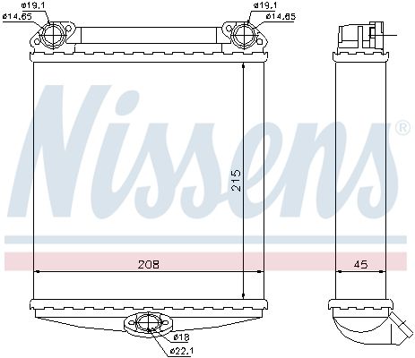 Nissens 72001 Радіатор пічки