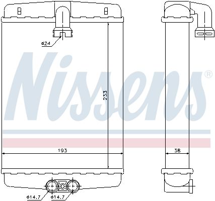 Nissens 72013 Радіатор пічки First Fit
