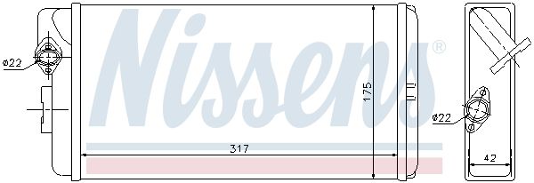 Nissens 72035 Теплообмінник, система опалення салону