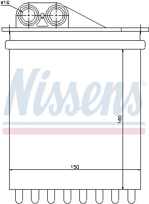 Nissens 72040 Теплообмінник, система опалення салону