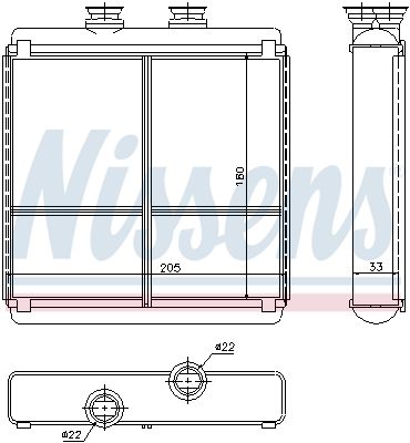 Nissens 72042 Теплообмінник, система опалення салону