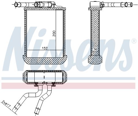 Nissens 72045 Радіатор пічки
