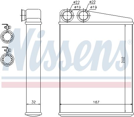 Nissens 72046 Теплообмінник, система опалення салону