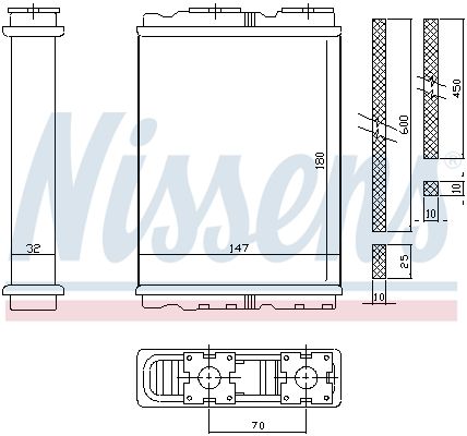Nissens 72050 Теплообмінник, система опалення салону