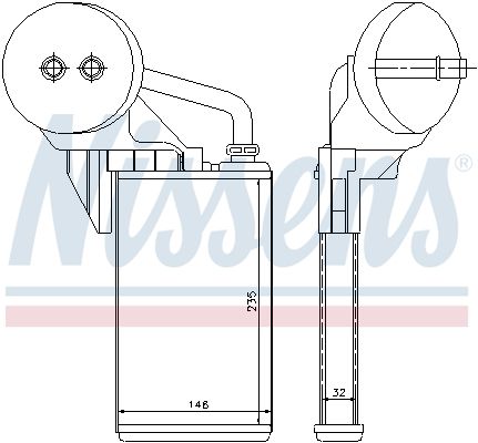 Nissens 72207 Теплообмінник, система опалення салону