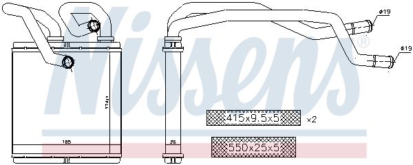 Nissens 72216 Теплообмінник, система опалення салону