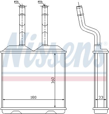 Nissens 72634 Теплообмінник, система опалення салону