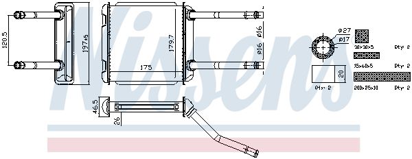 Nissens 726531 Теплообмінник, система опалення салону