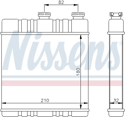 Nissens 72660 Радіатор пічки First Fit