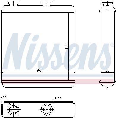 Nissens 72663 Радіатор пічки First Fit