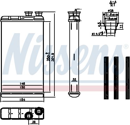 Nissens 727210 Радіатор пічки