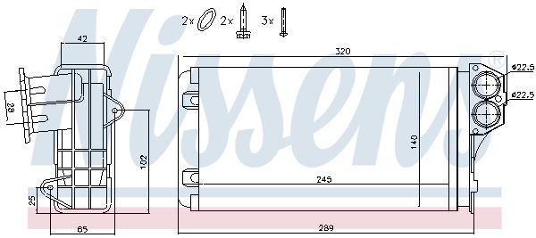 Nissens 72941 Теплообмінник, система опалення салону