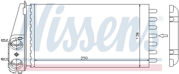 Nissens 72945 Теплообмінник, система опалення салону