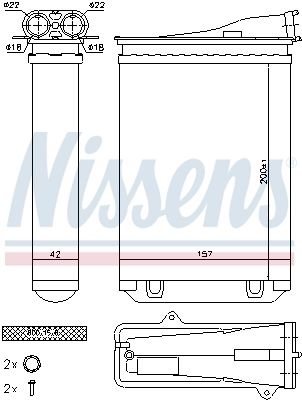Nissens 72954 Радіатор пічки First Fit